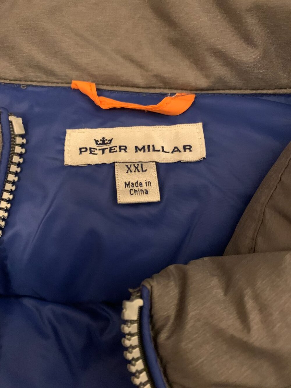 Peter Millar Grey Puffer Vest Full Zip Men's XXL - Picture 4 of 5